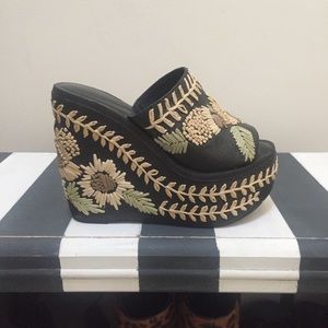 jeffery campbell embroidered wedges